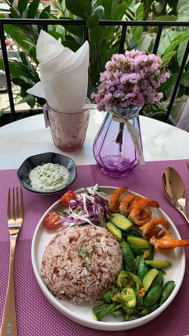 Креветки с цветами