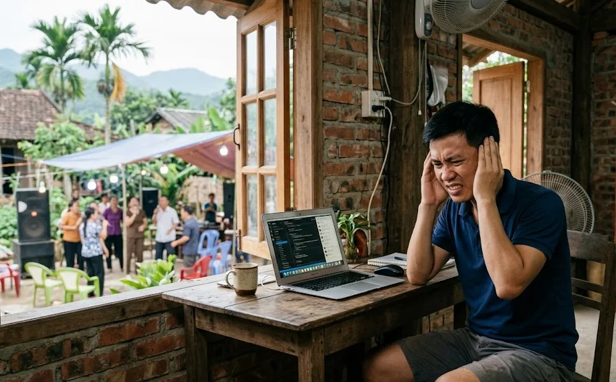 Уехал из города в деревню, но мне пришлось снять жилье в Нячанге из-за шума караоке.